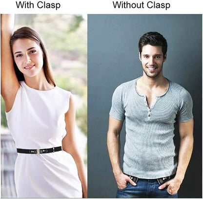 VJK No Buckle Free Elastic Belt for Women Men, Comfortable Adjustable Invisible Stretch Waist Belt for Jeans No Bulge 110Cm Apparel & Accessories > Clothing Accessories > Belts VJK   