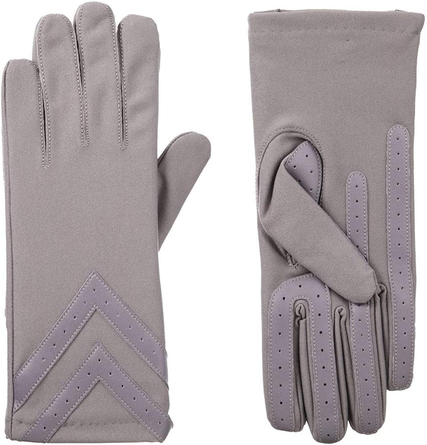 Isotoner Women'S Spandex Touchscreen Cold Weather Gloves with Warm Fleece Lining and Chevron Details Apparel & Accessories > Clothing Accessories > Gloves & Mittens KYLIE MAX Dusty Lavendar Large / X-Large 