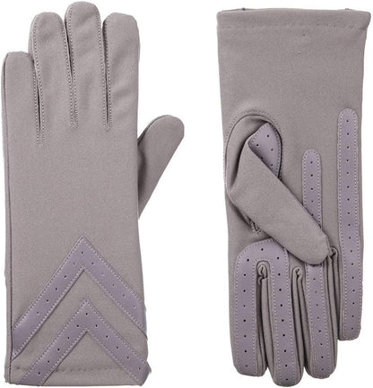 Isotoner Women'S Spandex Touchscreen Cold Weather Gloves with Warm Fleece Lining and Chevron Details Apparel & Accessories > Clothing Accessories > Gloves & Mittens KYLIE MAX Dusty Lavendar Large / X-Large 