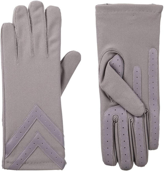 Isotoner Women'S Spandex Touchscreen Cold Weather Gloves with Warm Fleece Lining and Chevron Details Apparel & Accessories > Clothing Accessories > Gloves & Mittens KYLIE MAX Dusty Lavendar Large / X-Large 