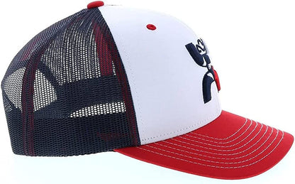 HOOEY Texican Trucker Cap White/Red/Blue Apparel & Accessories > Clothing Accessories > Hats HOOEY   