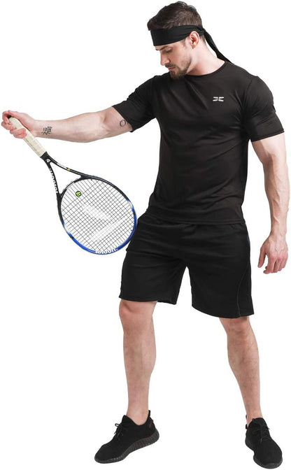 Sports Headband - Head Tie Tennis Tie Hairband - Sweatbands Headbands Wristbands Head Wrap - Ideal for Working Out,Tennis Apparel & Accessories > Clothing Accessories > Bandanas & Headties DEMIL   