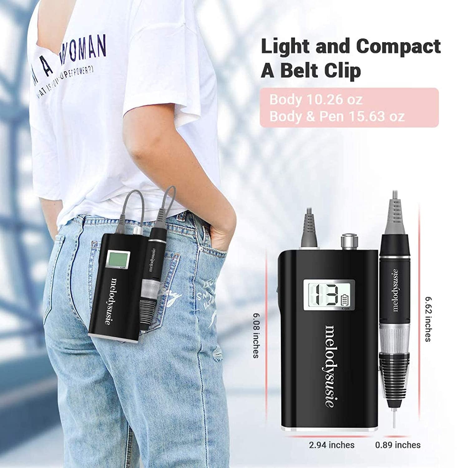 Melodysusie Professional Rechargeable 30000 Rpm Nail Drill, Portable E-File with Long Life Battery, Electric Tool for Acrylic Nail Natural Extension Poly Nail Gel, Nail Drill Bit (Straight Coarse) Health & Beauty > Personal Care > Cosmetics > Cosmetic Tools > Nail Tools MelodySusie   