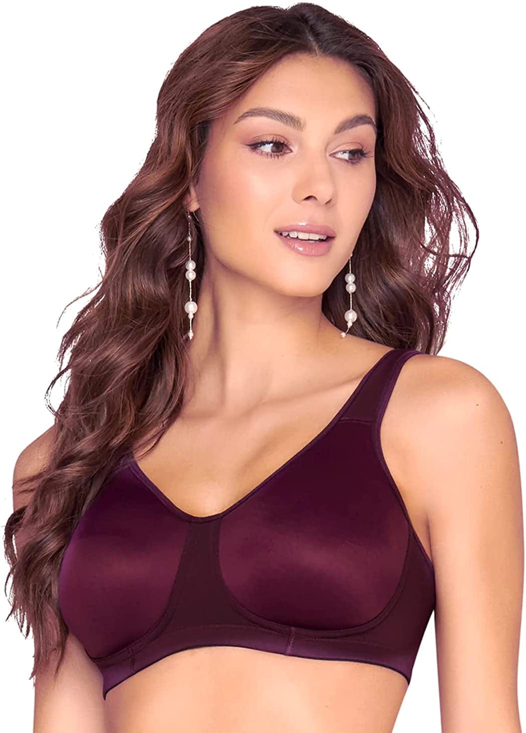 7306 - Women'S Full Coverage Wireless U-Back Bra Wine / 40B