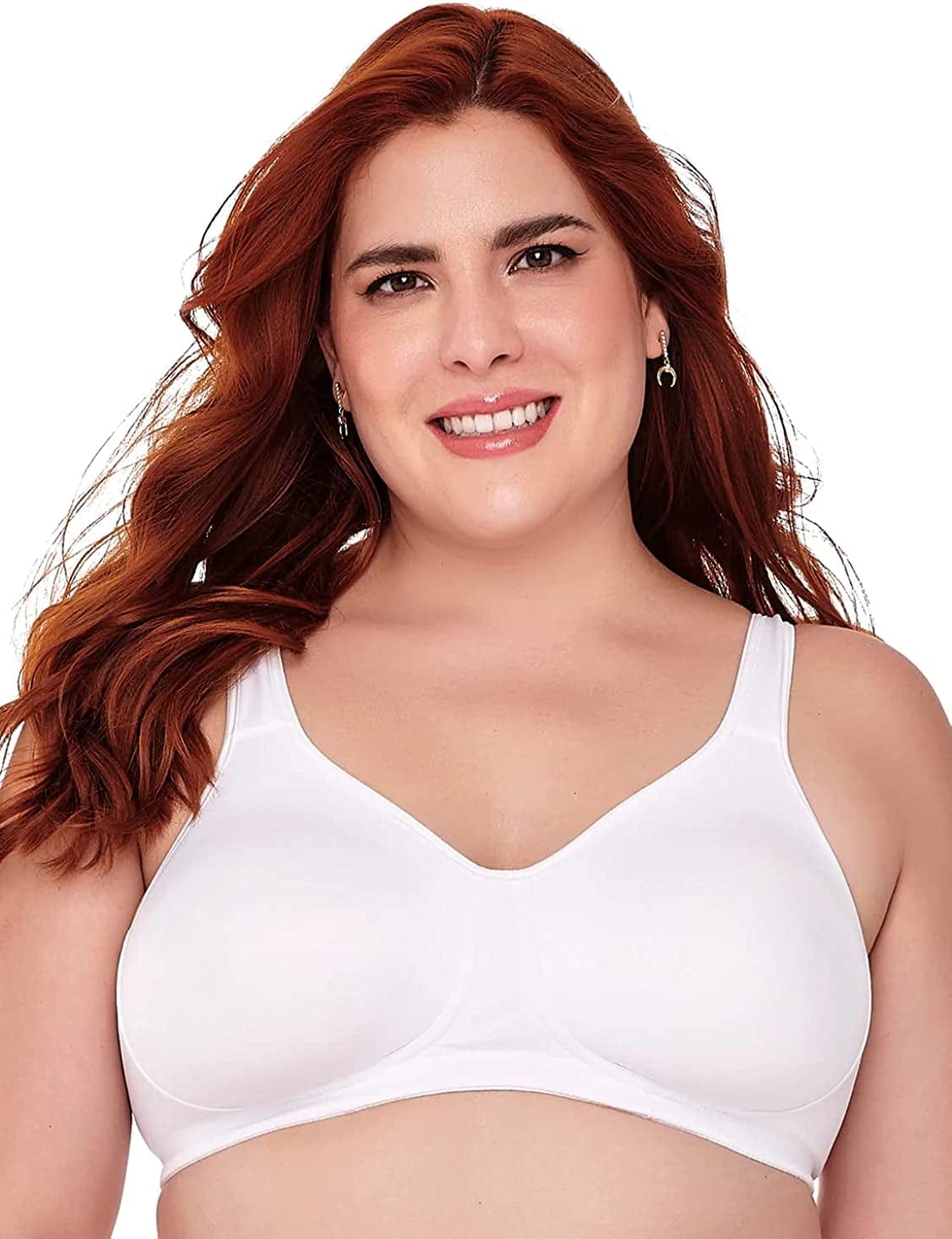 7306 - Women'S Full Coverage Wireless U-Back Bra White / 38D