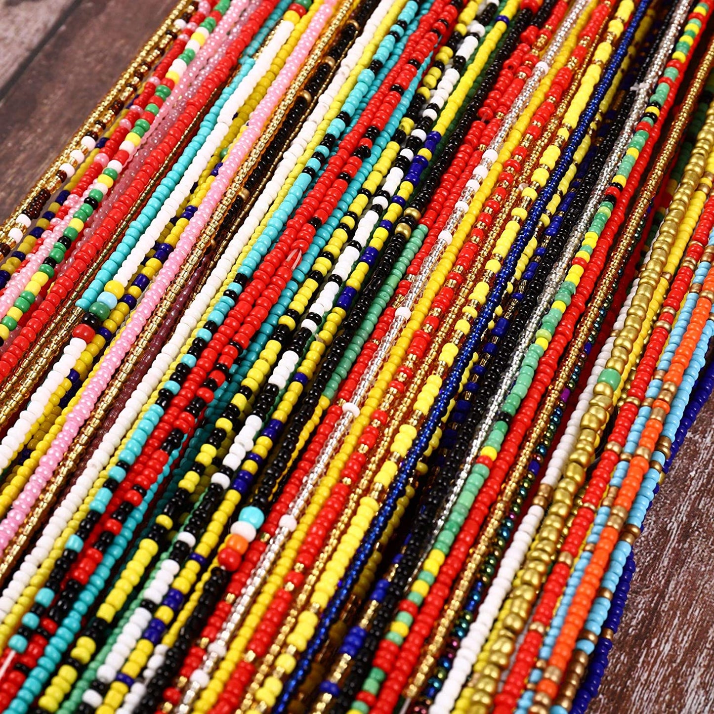 Tuoshei 8 Piece Summer Jewelry Waist Bead Set, Colorful Waist Bead, Belly Bead, African Waist Bead, Body Chain, Beaded Belly Chains, Bikini Jewelry for Woman (Style 1) Apparel & Accessories > Jewelry > Body Jewelry Tuoshei   