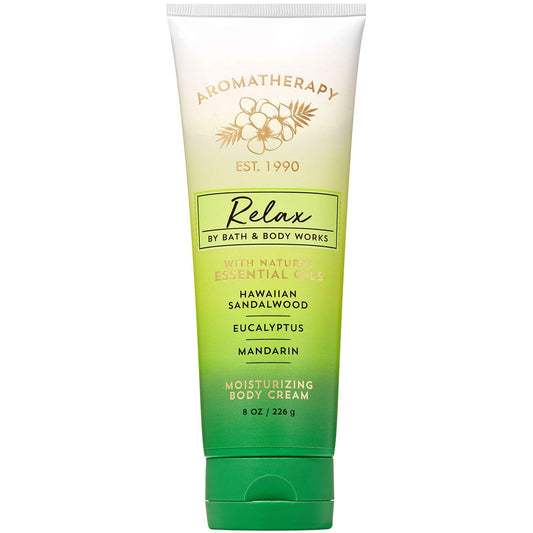 Bath and Body Works Aromatherapy Relax Body Cream Hawaiian Sandalwood Eucalyptus Mandarin 8 Ounce Health & Beauty > Personal Care > Cosmetics > Bath & Body Bath and Body Works   