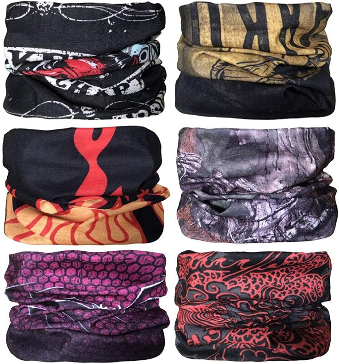 Kingree 6PCS Outdoor Magic Scarf, Elastic Headbands, Headscarves, Headwear, Mask Apparel & Accessories > Clothing Accessories > Headwear KINGREE Purple Series  
