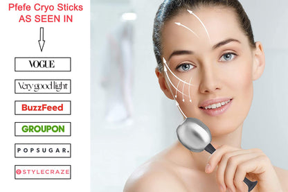 Ice Globes Facial Skin Care Freeze Tools for Women Face & Eyes, Stainless Steel Face Beauty Cryo Sticks Roller with Storage Case, Christmas/Valentines Day Gift Health & Beauty > Personal Care > Cosmetics > Cosmetic Tools > Skin Care Tools pfefe   