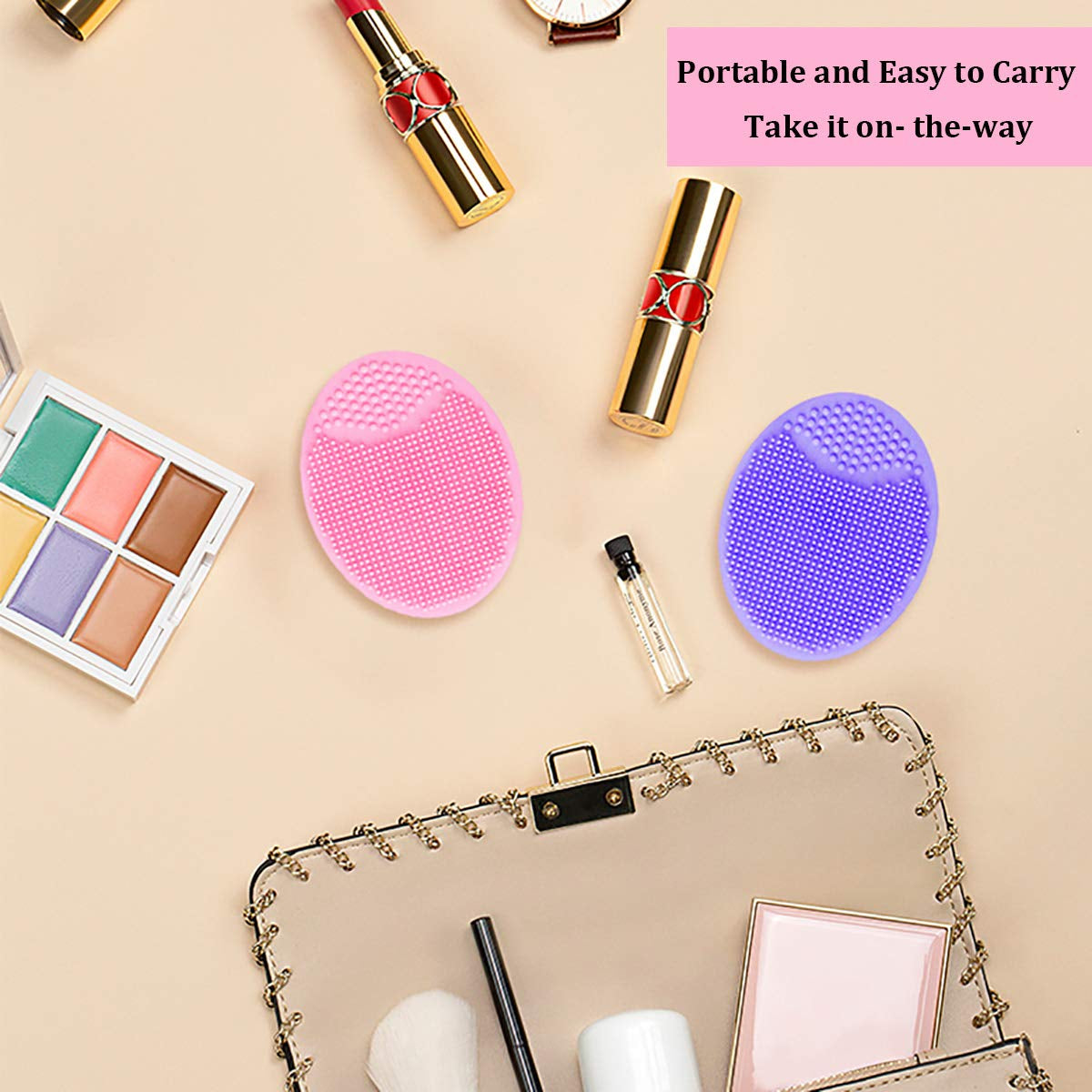 Face Scrubber,Soft Silicone Facial Cleansing Brush Wash Sponge Massage Pore Blackhead Removing Exfoliating Scrub for Sensitive Greasy Dry and All Kinds of Skin (Blue+Green) Health & Beauty > Personal Care > Cosmetics > Cosmetic Tools > Skin Care Tools REVEX   