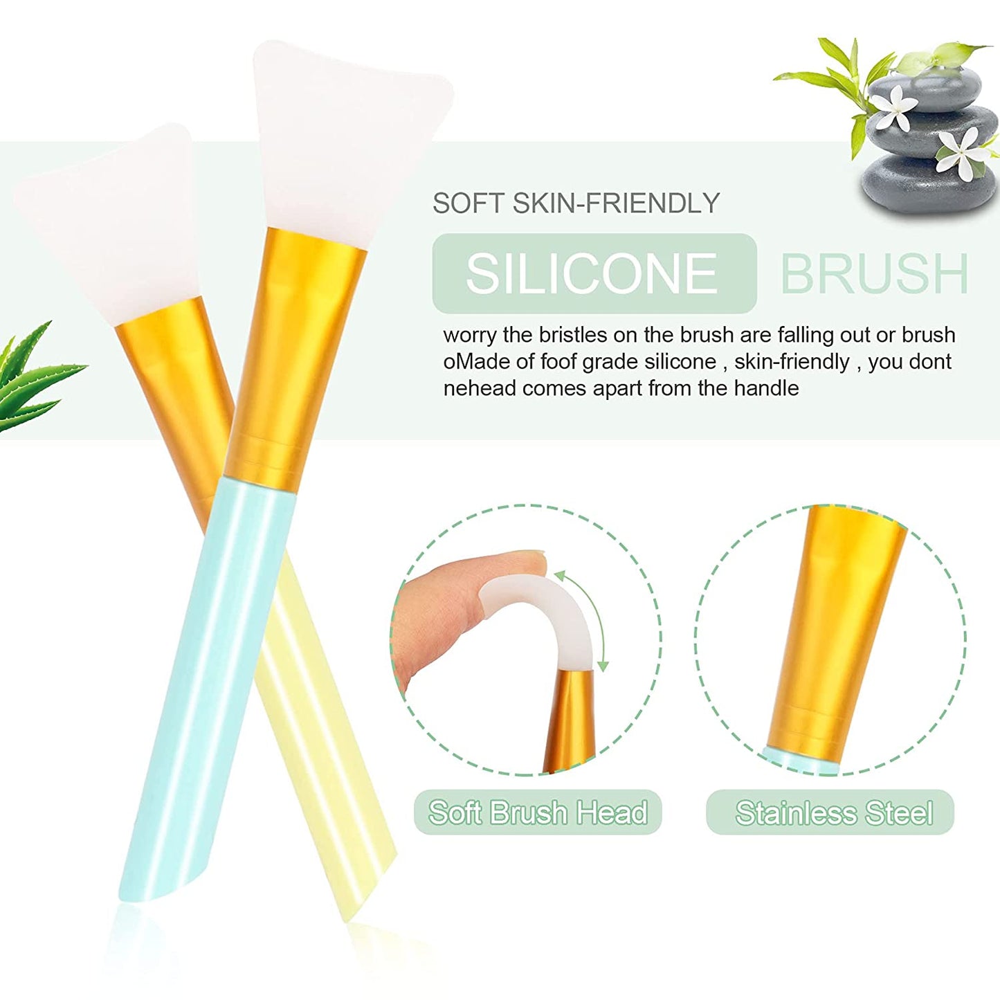 Iflymars Face Mask Mixing Bowl Set, 7 In1 DIY Facemask Mixing Tool Kit , Facial Mask Bowl Stick Spatula Silicone Face Mask Brush Soft Face Brushes (Green) Health & Beauty > Personal Care > Cosmetics > Cosmetic Tools > Skin Care Tools LOHOCOS   