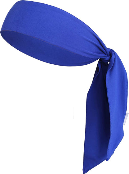 Tie Headband - Sports Head Ties for Men, Women, Kids - Ninja, Karate, Tennis, Pirate Head Band & Bandana - Athletic Sweatband/Hair Band for Basketball, Softball, Running, Workout - Sweat Wicking Apparel & Accessories > Clothing Accessories > Bandanas & Headties Tough Headwear Royal Blue  