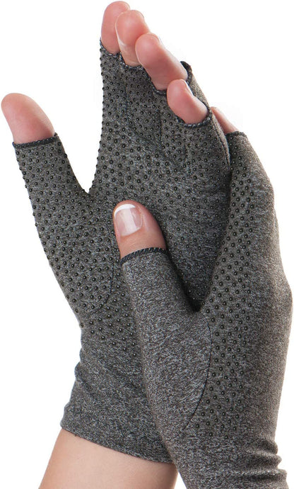 Dr. Frederick'S Original Arthritis Gloves for Women & Men - Compression Gloves for Arthritis Pain Relief - Small Apparel & Accessories > Clothing Accessories > Gloves & Mittens Frederick Medical Supply Grippy - Gray Small (1 Pair) 