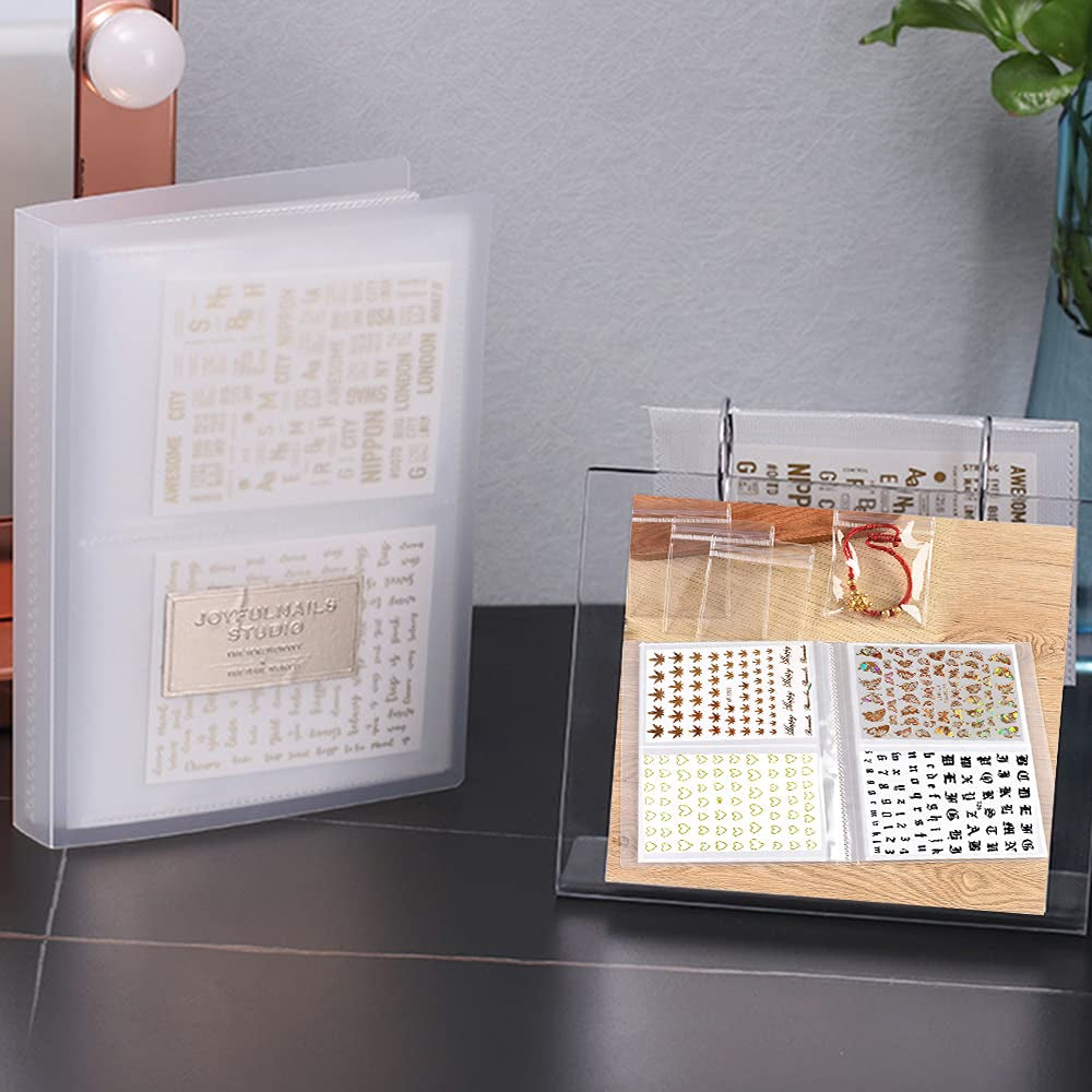 Nail Art Sticker Decals Holder Storage Organizer Display Book Collecting Album, 80 Slots Empty Storage Holder, Easy Photo Album Manicure Nail Art Tools Health & Beauty > Personal Care > Cosmetics > Cosmetic Tools > Nail Tools ASVNRES ##1 Pack  