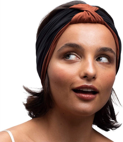 BLOM Original Headbands for Women Wear for Yoga, Fashion, Working Out, Travel or Running Multi Style Apparel & Accessories > Clothing Accessories > Headwear BLOM Mocha & Black  