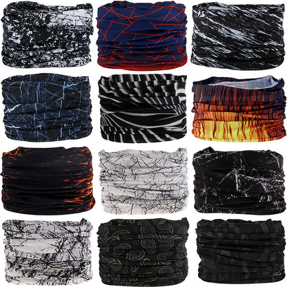 DEMIL 6PCS/8PCS/12PCS Seamless Headband Bandanas Headwear for Men&Women Scarf Apparel & Accessories > Clothing Accessories > Headwear Demil Sports 12pcs-Fire2  