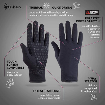 Trailheads Women’S Running Gloves | Touchscreen Gloves | Power Stretch Winter Running Accessories Apparel & Accessories > Clothing Accessories > Gloves & Mittens TrailHeads   