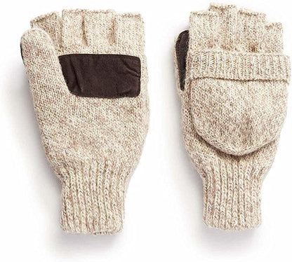 Hot Shot Ragg Wool Pop Top Fingerless Glove, Oatmeal Apparel & Accessories > Clothing Accessories > Gloves & Mittens Jacob Ash   