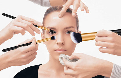 Foundation Brushes for Makeup - Professional Cosmetic Tools 15 Pcs and 1 PCS Silicone Face Mask Brush Are Made of Solid Wood Handle Black Mix Rose Gold Health & Beauty > Personal Care > Cosmetics > Cosmetic Tools > Makeup Tools A&A   