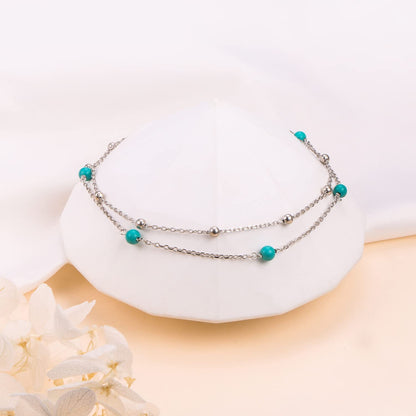 Flyow Anklet for Women S925 Sterling Silver Adjustable Foot Beaded Infinity/Heart/Angel Wing/Turtle Ankle Bracelet Anklets Jewelry Gift Apparel & Accessories > Jewelry > Anklets Silver Light Jewelry   