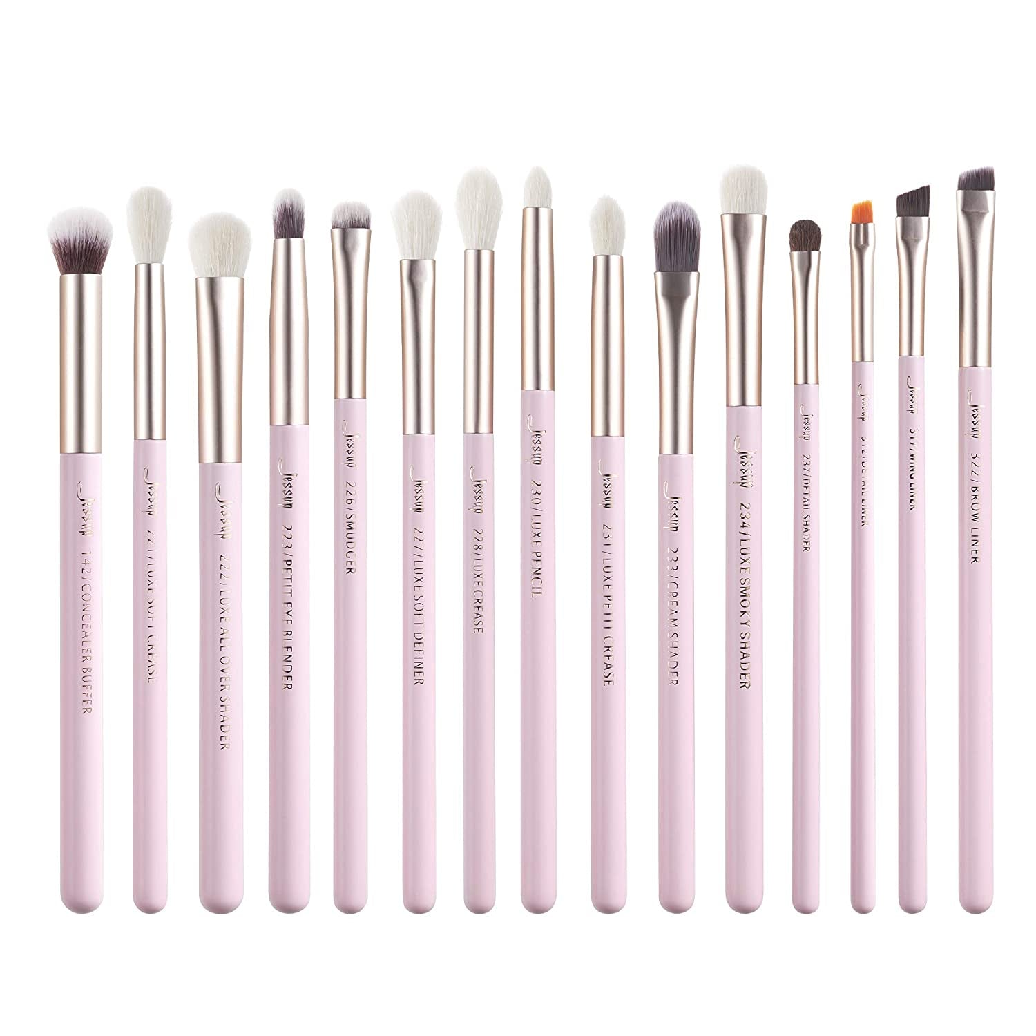 Jessup 15Pcs Professional Makeup Brushes Set Make up Brush Tools Kit Eye Liner Shader Wood Handle Natural-Synthetic Hair Brushes Pearl Black/Rose Gold T157 Health & Beauty > Personal Care > Cosmetics > Cosmetic Tools > Makeup Tools Jessup Blushing Bride  