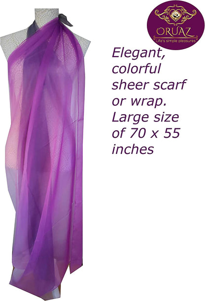 ORUAZ Long Lightweight Women'S Fashion, Evening or Party Scarves, Wrap, Shawl, Wedding Accessory, Sheer and Silky Apparel & Accessories > Clothing Accessories > Scarves & Shawls ORUAZ   