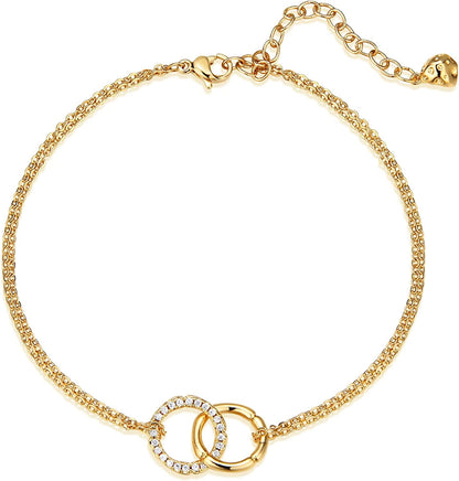 Mevecco Gold Evil Eye Charm Anklet,14K Gold Plated Boho Beach Dainty Cute Tiny Lucky Star Foot Chain Ankle Bracelet Silver Beaded Chain Anklet for Women Apparel & Accessories > Jewelry > Anklets MEVECCO Karma  