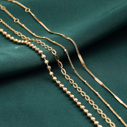 VACRONA Gold Anklets for Women 14K Gold Plated Boho Beach Beaded Chain Anklet Dainty Turquoises Evil Eye Ankle Bracelet Adjustable Chain Anklet Foot Jewelry Apparel & Accessories > Jewelry > Anklets VACRONA   