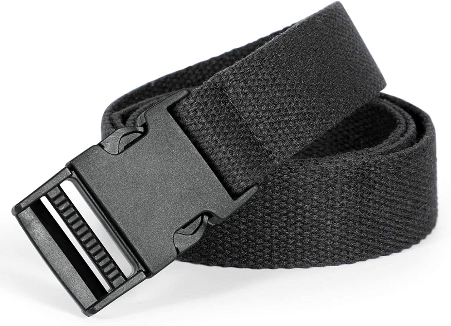 Canvas Long Belt for Women ,SANSTHS Hip Hop Streetwear Style Black Buckle Cargo Belt with Flat Plastic Buckle for Jeans Dress Apparel & Accessories > Clothing Accessories > Belts SANSTHS   