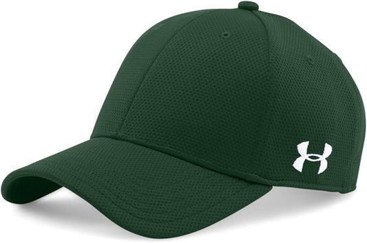 Under Armour Men'S Curved Brim Stretch Fit Cap, Forest Green/White, Medium/Large Apparel & Accessories > Clothing Accessories > Hats Under Armour   