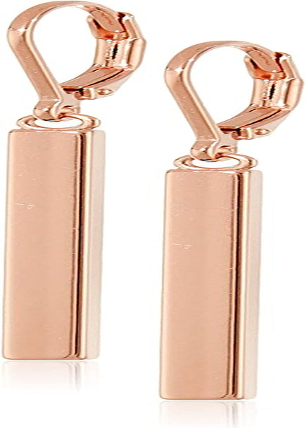 Collection 18K Yellow Gold or 14K Rose Gold over Sterling Silver Bar Drop Earrings Apparel & Accessories > Jewelry > Earrings Amazon Collection Rose Gold  