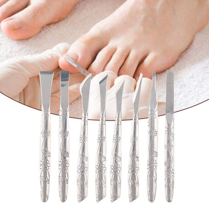Foot File, 8Pcs Stainless Steel Foot File Dead Skin Horny Remover Foot Callus Shaver Pedicure Tool Set for Women Men Care Feet Health & Beauty > Personal Care > Foot Care Yinhing   