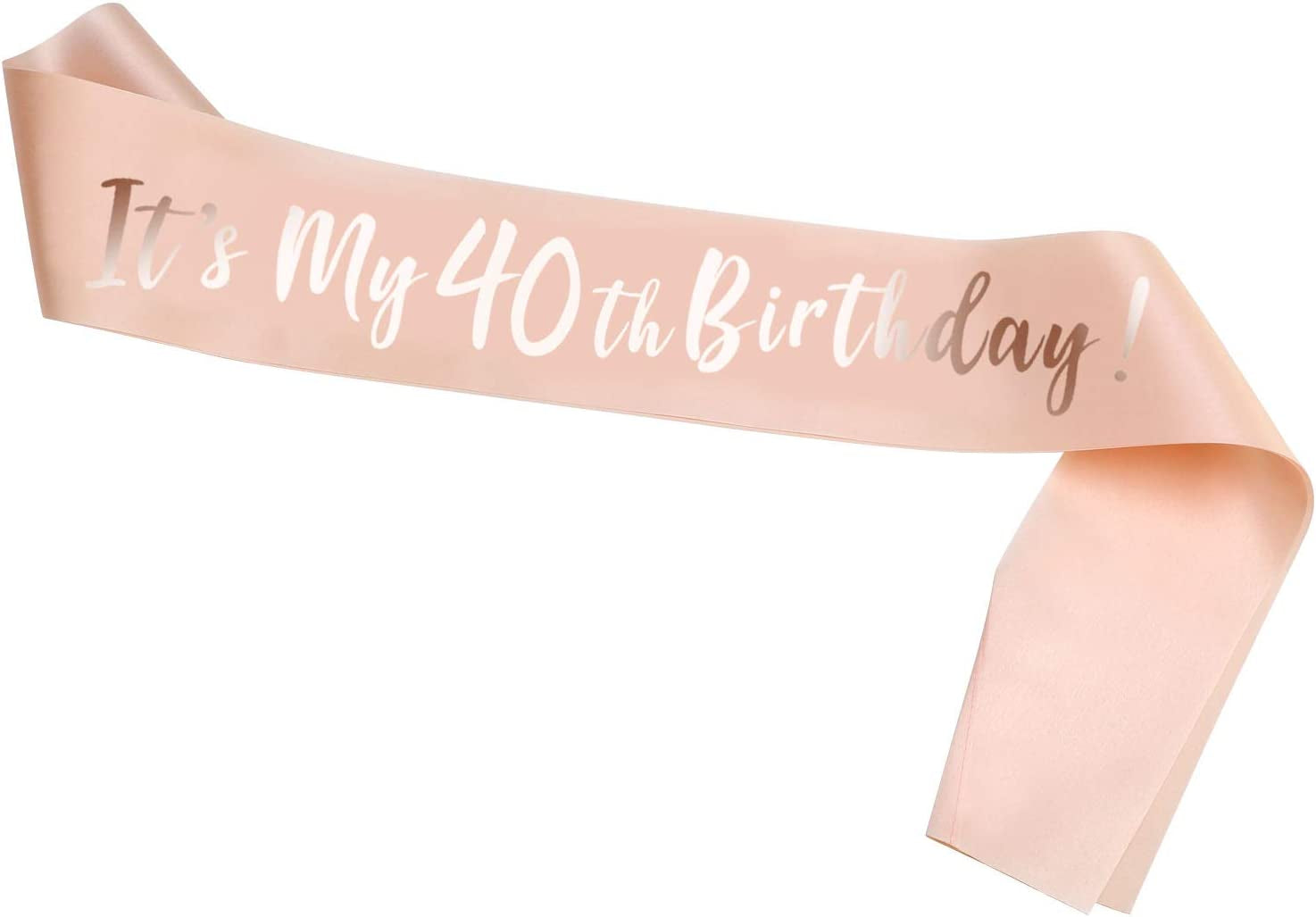 HOWAF Rose Gold 50Th Birthday Sash, 50 and Fabulous Birthday Satin Sash for 50Th Birthday Decorations Women 50 Birthday Gift Party Accessories, One Size Apparel & Accessories > Clothing Accessories > Sashes Sowist 40th  