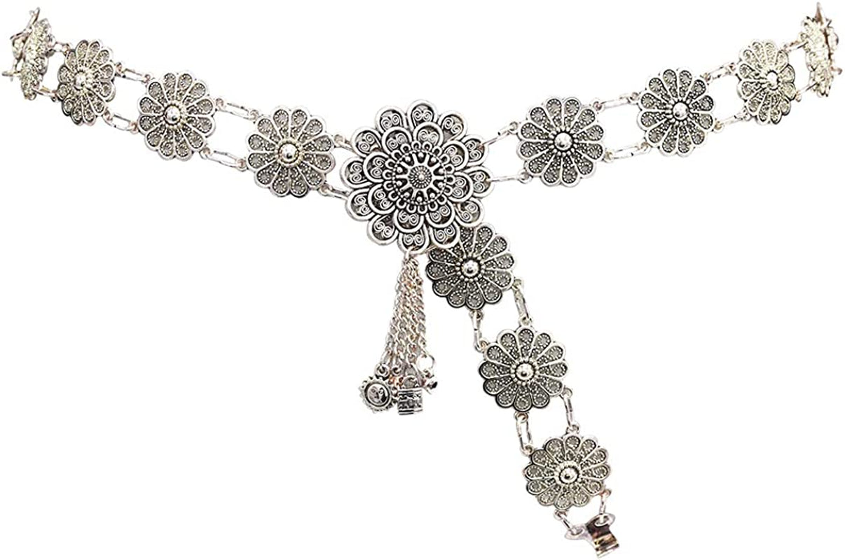 Idealway Bohemian Vintage Body Chain Silver Sun Flower Belt Chain Women Jewelry (1) Apparel & Accessories > Jewelry > Body Jewelry idealway   