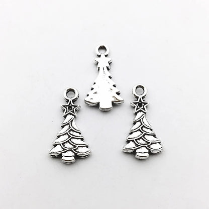 75 Pcs Mixed Craft Supplies Christmas Tree Snowflakes Deer Bell Stocking Charms Pendants for Crafting Jewelry Findings Making Accessory for DIY Necklace Bracelet (M041)