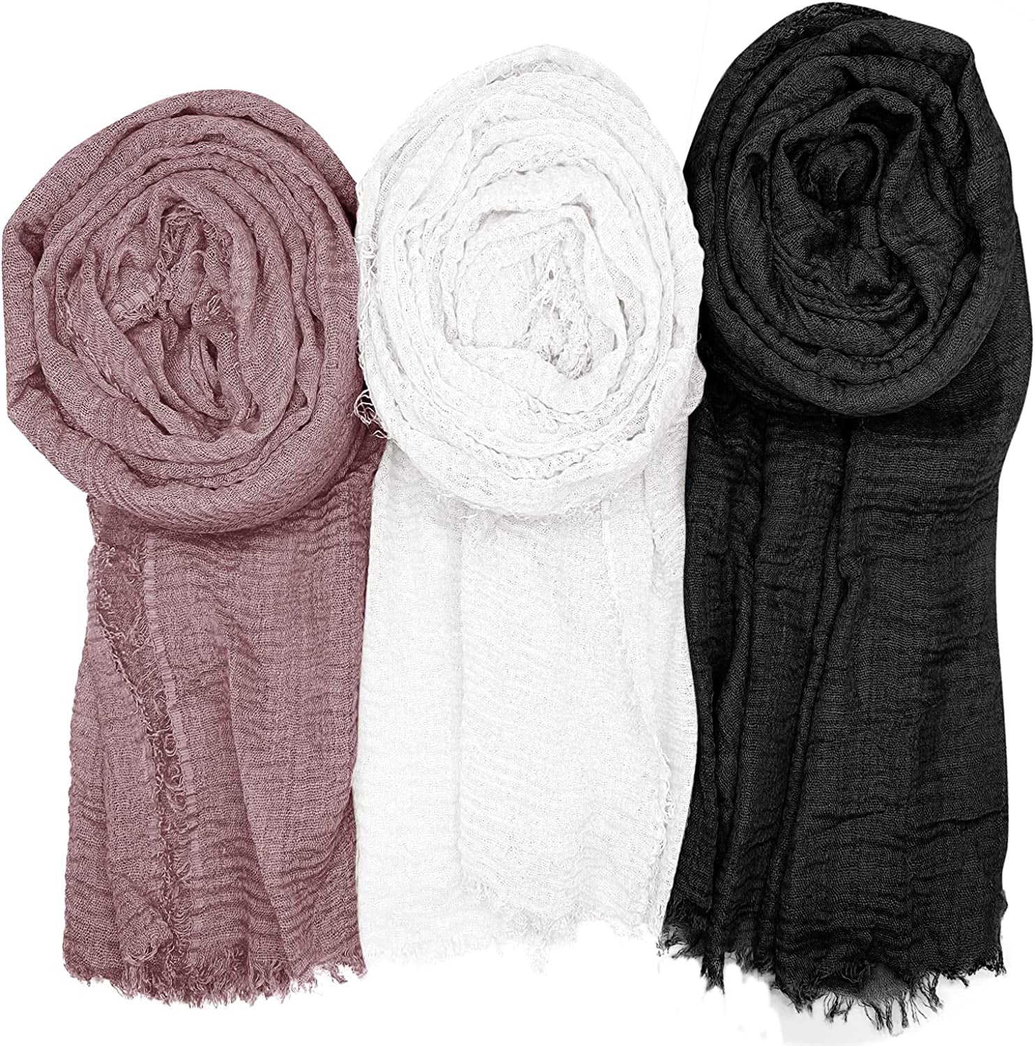 Women Scarf Shawl for All Season 3PCS Scarve Wrap Scarve. Apparel & Accessories > Clothing Accessories > Scarves & Shawls Axe Sickle White, Black, Bean Paste  