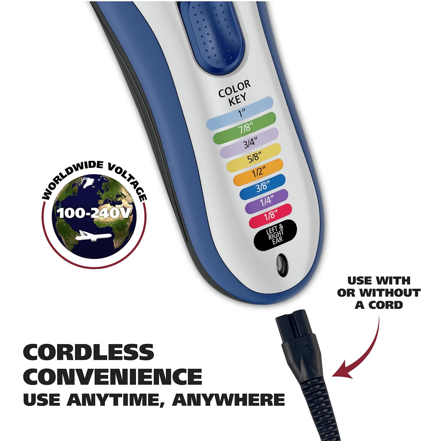 Wahl Color Pro Cordless Rechargeable Hair Clipper & Trimmer – Easy Color-Coded Guide Combs - for Men, Women, & Children – Model 9649P Health & Beauty > Personal Care > Hair Care Wahl Clipper   