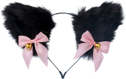 Faylay Cosplay Girl Plush Furry Cat Ears Headwear Accessory for Cam Girl Party Apparel & Accessories > Clothing Accessories > Headwear Faylay 5-hmhlhhdj  