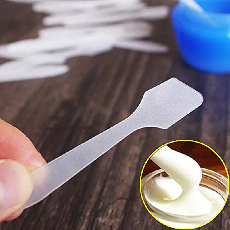 Greatforu 50Pcs Cosmetic Spatula for Face Cream Stick Plastic Frosted Tip Spoon Disposable Makeup Tool for Easy Mixing, Sampling, Waxing DIY Beauty Tools, 3.2'' X 0.6'', Clear, Pink, Purple Health & Beauty > Personal Care > Cosmetics > Cosmetic Tools > Skin Care Tools GreatforU   