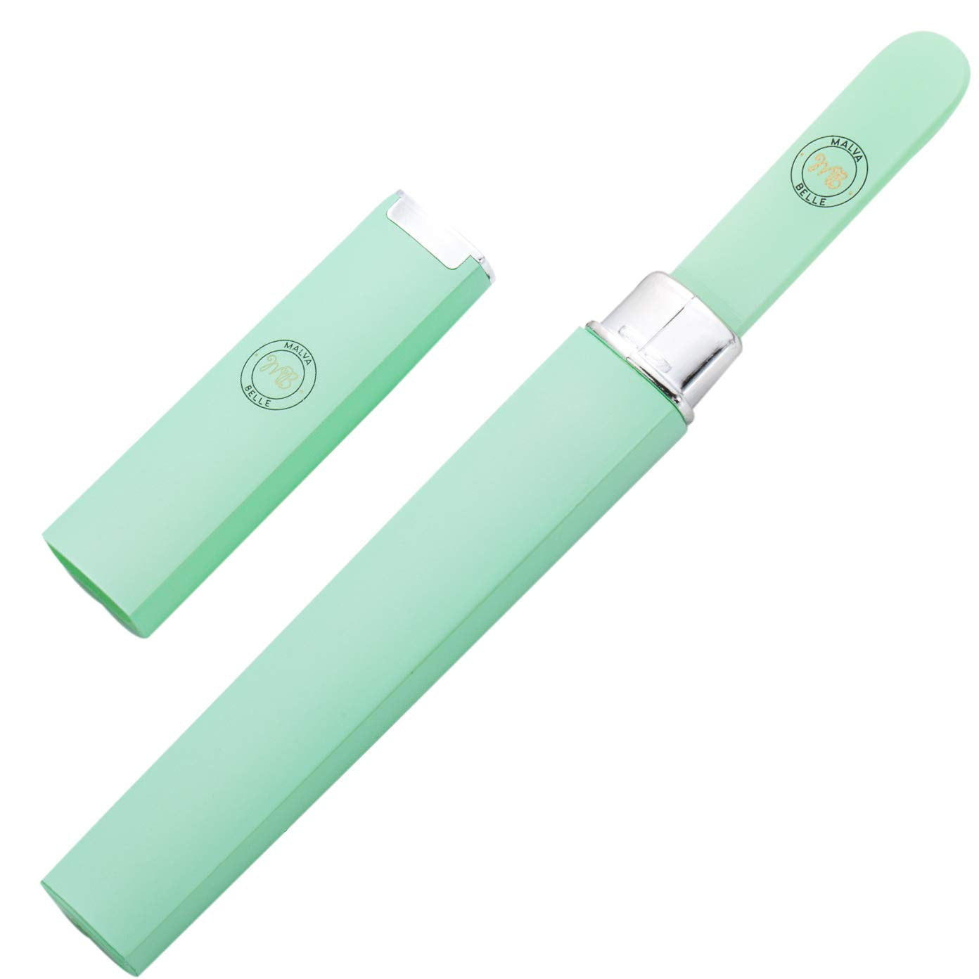 Best Crystal Glass Nail File – Perfect for Women & Girls - Long Lasting Double Sided Tempered Glass – Professional Salon Manicure/Pedicure Filing Tool for Natural Nails - with Case - Pastel Lilac 2Mm Health & Beauty > Personal Care > Cosmetics > Cosmetic Tools > Nail Tools Malva Belle Pastel green 2mm  