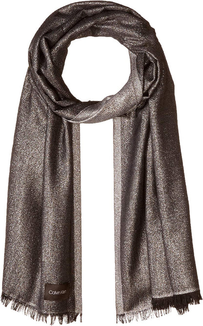 Calvin Klein Womens Lightweight Wrap Scarf Apparel & Accessories > Clothing Accessories > Scarves & Shawls Calvin Klein Black Solid One Size 