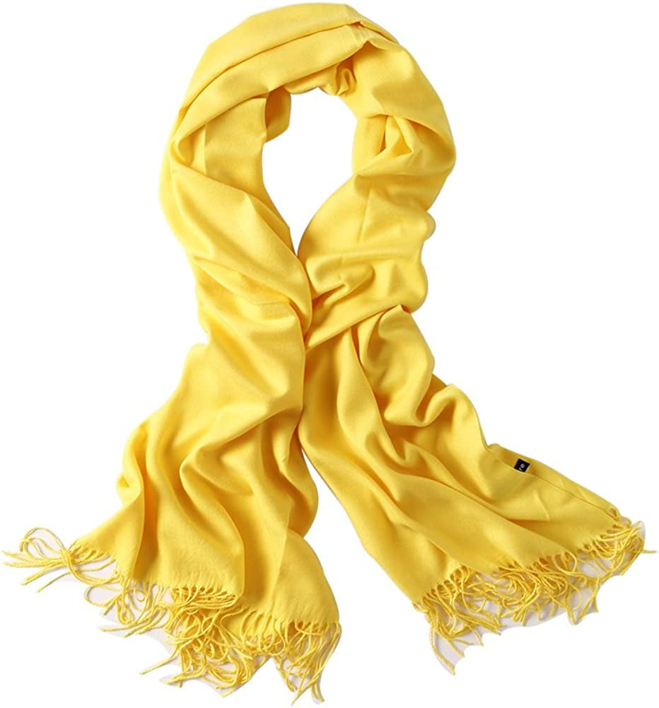Bellonesc Cashmere Scarf Shawls for Women and Men Apparel & Accessories > Clothing Accessories > Scarves & Shawls Beillonesc Yellow  