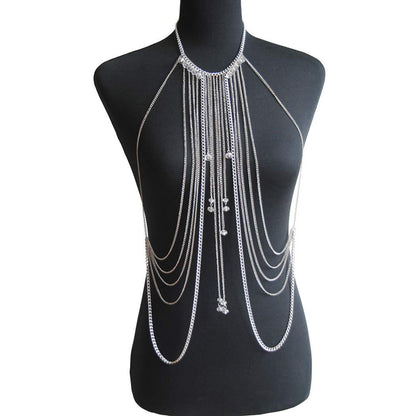 Canb Gold Body Chain Necklace Lace Body Harness Layered Crossover Festival Body Jewelry for Women and Girls (Style2) Apparel & Accessories > Jewelry > Body Jewelry CanB Style3  
