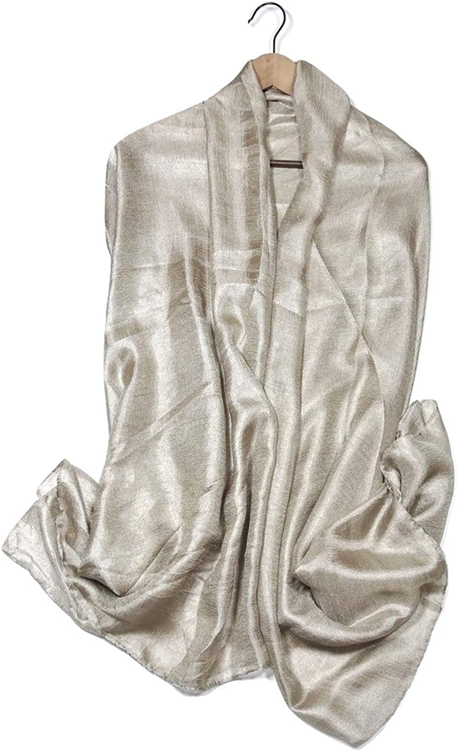 Shanlin Solid Color Silk Feel Long Scarves Apparel & Accessories > Clothing Accessories > Scarves & Shawls Shanlin Khaki  