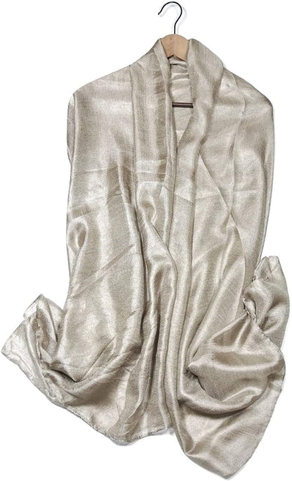 Shanlin Solid Color Silk Feel Long Scarves Apparel & Accessories > Clothing Accessories > Scarves & Shawls Shanlin Khaki  