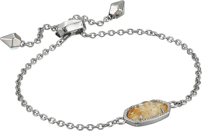 Kendra Scott Elaina Link Chain Bracelet for Women Apparel & Accessories > Jewelry > Bracelets Kendra Scott RHODIUM - ORANGE CITRINE QRTZ  