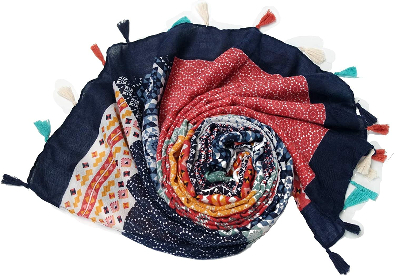 Scarfs for Women Lightweight Floral Flower Winter Scarf Large Fashion Wrap Shawls Oversized Cape Tassel Fall Scarves Apparel & Accessories > Clothing Accessories > Scarves & Shawls STONE   