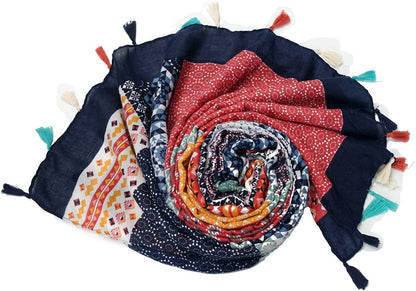 Scarfs for Women Lightweight Floral Flower Winter Scarf Large Fashion Wrap Shawls Oversized Cape Tassel Fall Scarves Apparel & Accessories > Clothing Accessories > Scarves & Shawls STONE   