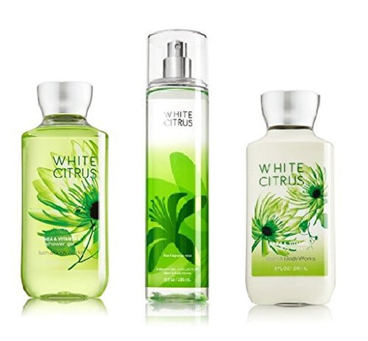 Bath and Body Works - Signature Collection - WHITE CITRUS - Shower Gel - Fine Fragrance Mist & Body Lotion Trio Health & Beauty > Personal Care > Cosmetics > Bath & Body Bath & Body Works   