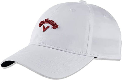 Callaway Golf 2022 Heritage Twill Adjustable Hat Apparel & Accessories > Clothing Accessories > Hats Callaway White/Dark Red One Size 